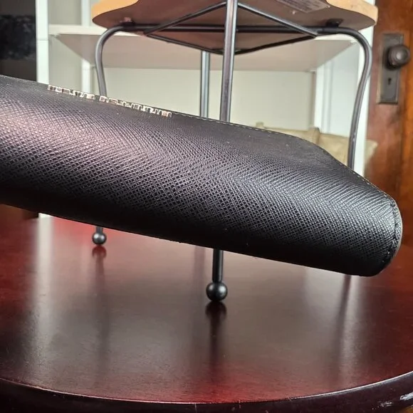 Michael Kors Womens Jet Set Travel Large Trifold Leather Wallet, Black - Picture 6 of 17